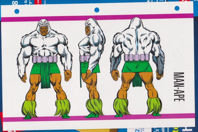 Official Handbook of the Marvel Universe Sheet- Man-Ape