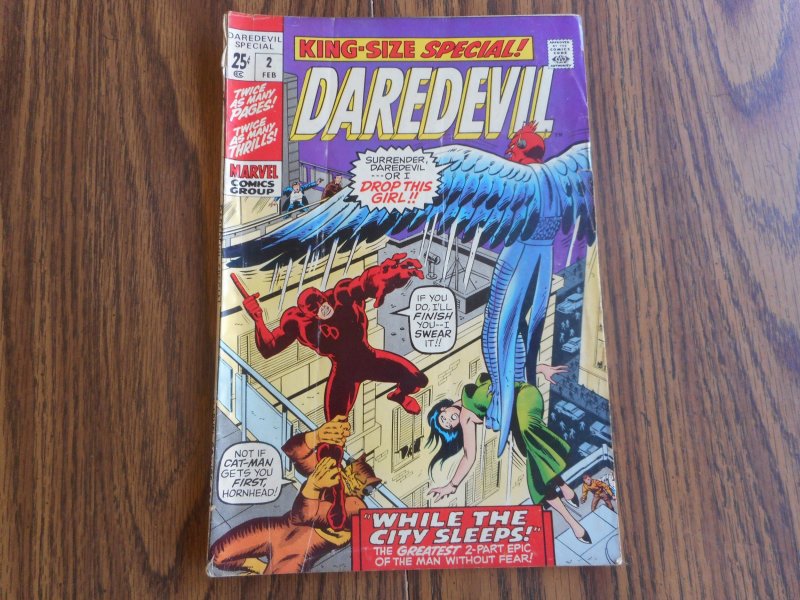 DAREDEVIL ANNUAL # 2 MID-GRADE GEM   WALLY WOOD ART !!! WOW