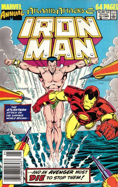 Iron Man (1st Series) Annual #10 (Newsstand) VF/NM ; Marvel | Atlantis Attacks