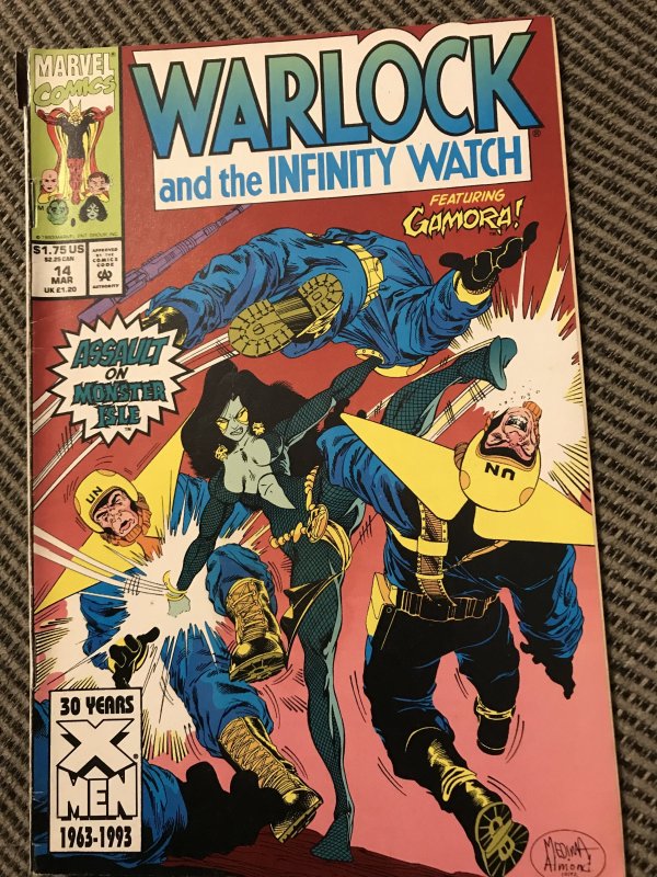 WARLOCK AND THE INFINITY WATCH #14 : Marvel 3/93 VG+; Gamora