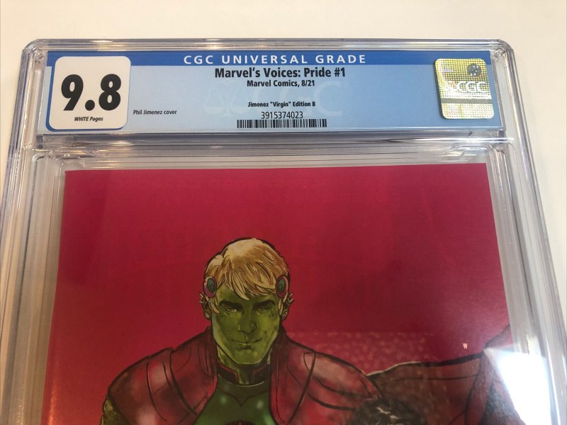 Marvel's Voices Pride (2021) # 1 (CGC 9.8) Jimenez Virgin Edition B | Census=3