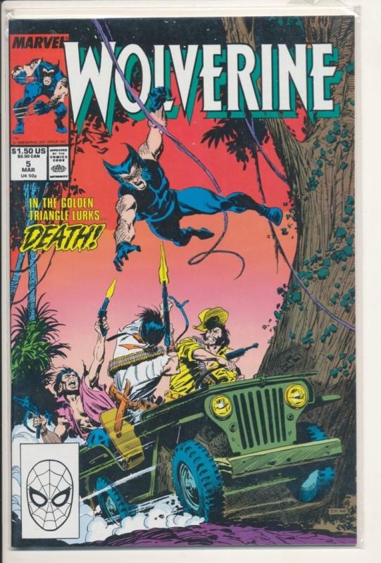 Marvel Wolverine #5 VF/NM (9.0) 1989 (802J) 