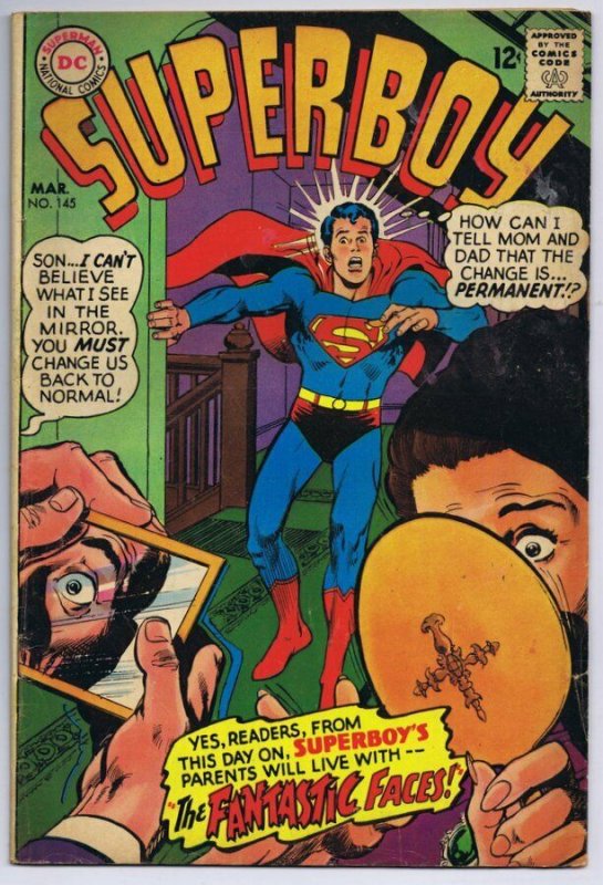 Superboy #145 ORIGINAL Vintage 1968 DC Comics  