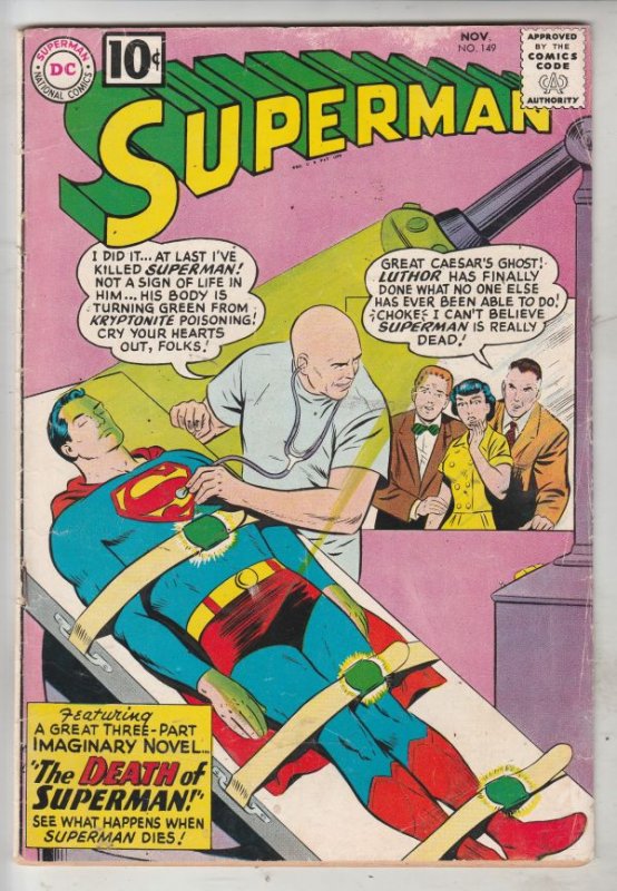 Superman #149 (Nov-61) VG/FN+ Mid-Grade Superman, Jimmy Olsen,Lois Lane, Lana...