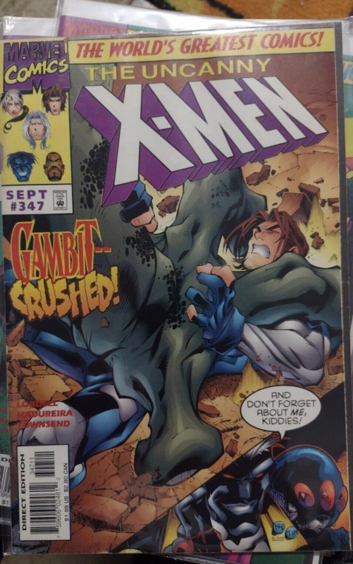 UNCANNY X-MEN #347 1997 MARVEL DISNEY   gambit crushed