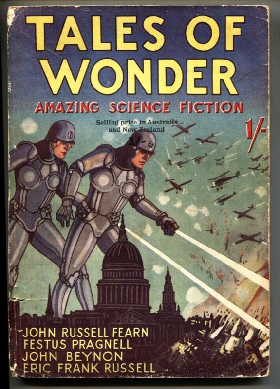 Tales of Wonder #1 June 1937 Robot cover-Rare BRITISH pulp