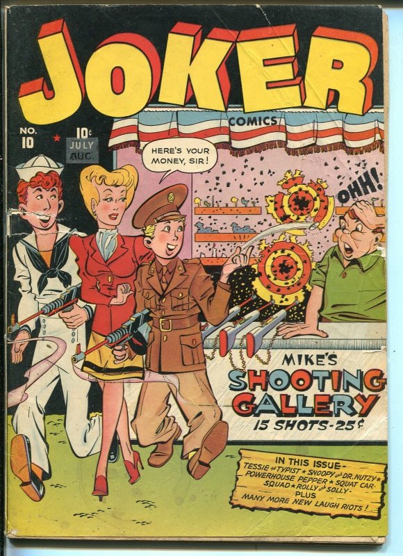 Joker #10 1943-Timely-Wolverton-Tessie The Typist-Powerhouse Pepper-Military-VG