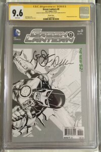 1ST FULL SIMON BAZ Green Lantern #0 1:25 Sketch Variant CGC 9.6 NM+ 52 2X SIGNED