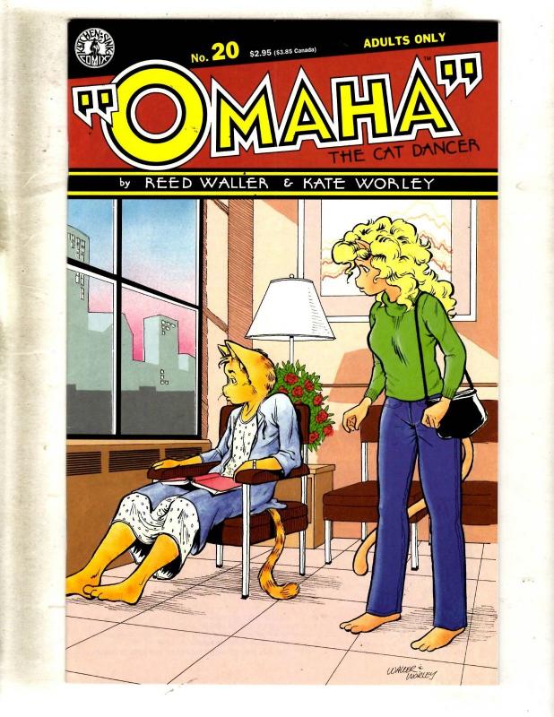 Lot Of 10 Omaha Kitchen Sink Comic Books # 19 20 1 2 3 3 4 1 2 Interview #59 JF1