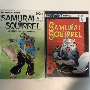 Samurai Squirrel (1986) Complete Set # 1-2 (VF/NM) Spotlight Comics