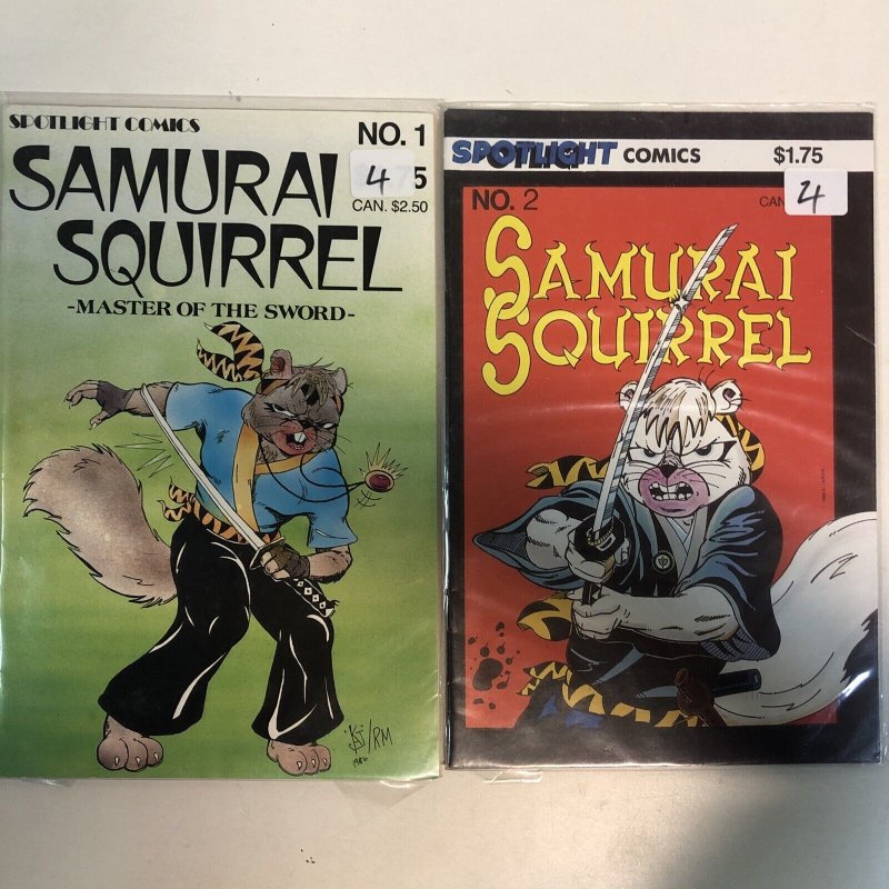 Samurai Squirrel (1986) Complete Set # 1-2 (VF/NM) Spotlight Comics
