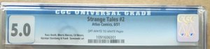 Strange Tales #2 (1951) CGC 5.0 -- O/W to white pages; Russ Heath cover