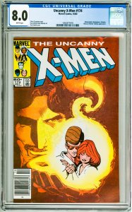 The Uncanny X-Men #174 (1983) CGC 8.0! White Pages!