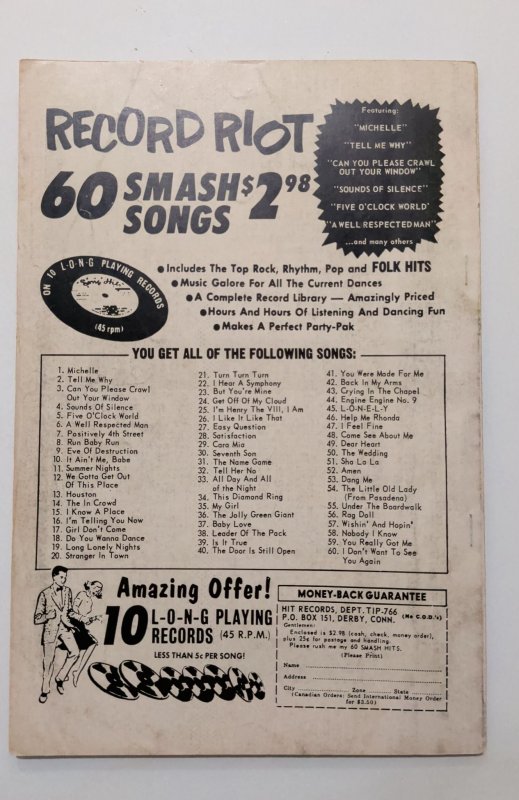 T.H.U.N.D.e.R. Agents #6 (1966) Wally Wood cover FN- 5.5