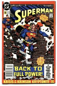 SUPERMAN #50-1990-Newsstand variant comic book - DC