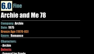 Archie and Me #78 (1975) Archie Bronze-age comic FN