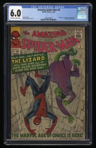 Amazing Spider-Man #6 CGC FN 6.0 1st Full Appearance of Lizard!