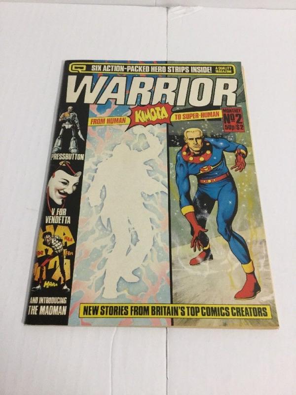 Warrior 2 Vf Very Fine Science Fiction Magazine 2nd Appearance Of V For Vendetta