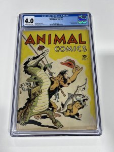 Animal Comics 1 Cgc 4.0 Ow/w Pages Dell 1941 - 1942