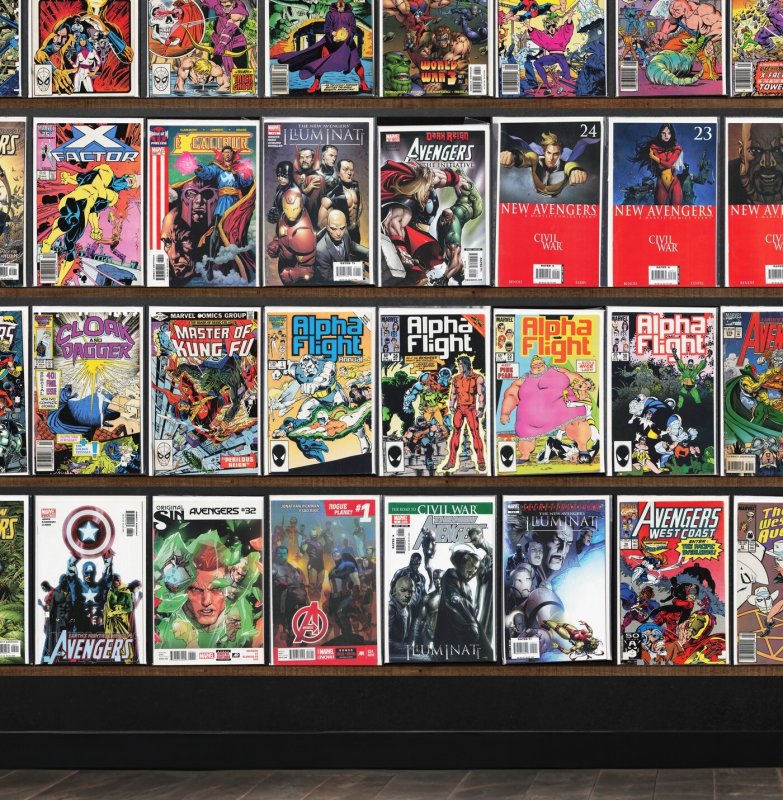 Huge Lot 150+ Comics with Alpha Flight, Power Pack, The Avengers & More!