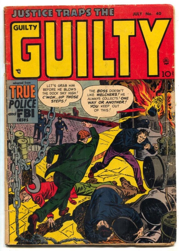Justice Traps The Guilty #40 1952- Golden Age Crime comic VG-