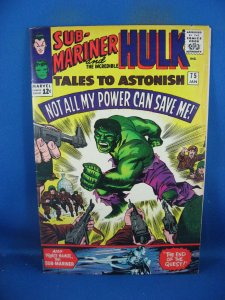 TALES TO ASTONISH 75 F+ HULK MARVEL 1966