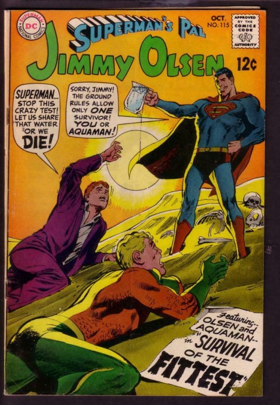 SUPERMAN'S PAL JIMMY OLSEN #115 1968-NEAL ADAMS COVER FN