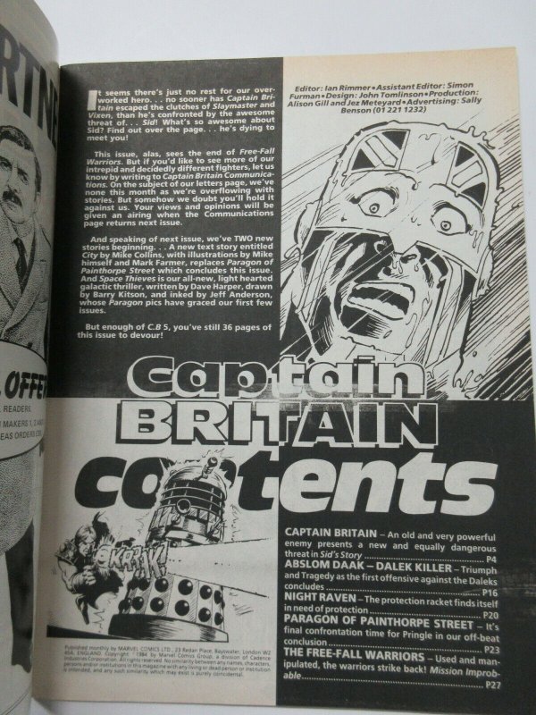 Captain Britain (Marvel UK vol 2 April 1985)  #4 w/ Doctor Who Dalek Killer
