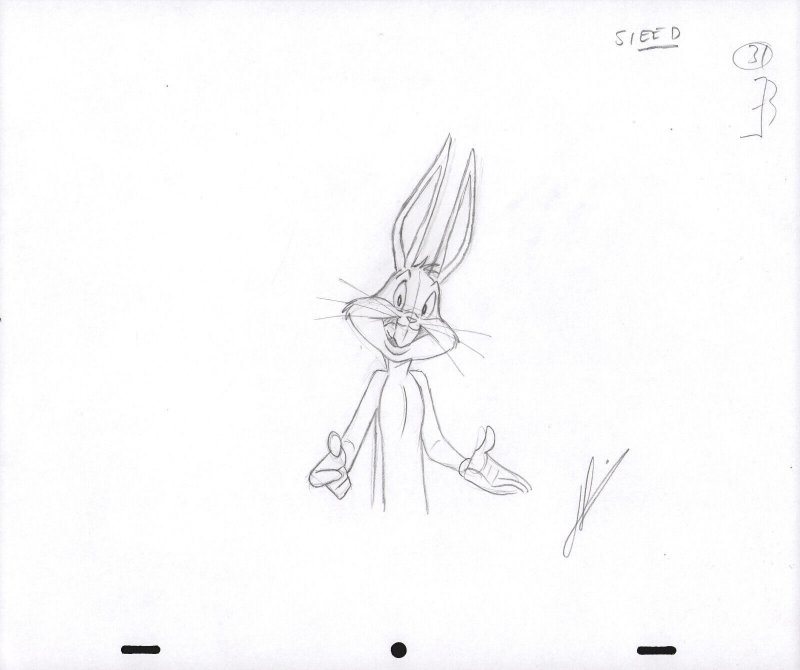 Bugs Bunny Animation Pencil Art - 31 - Bent Finger