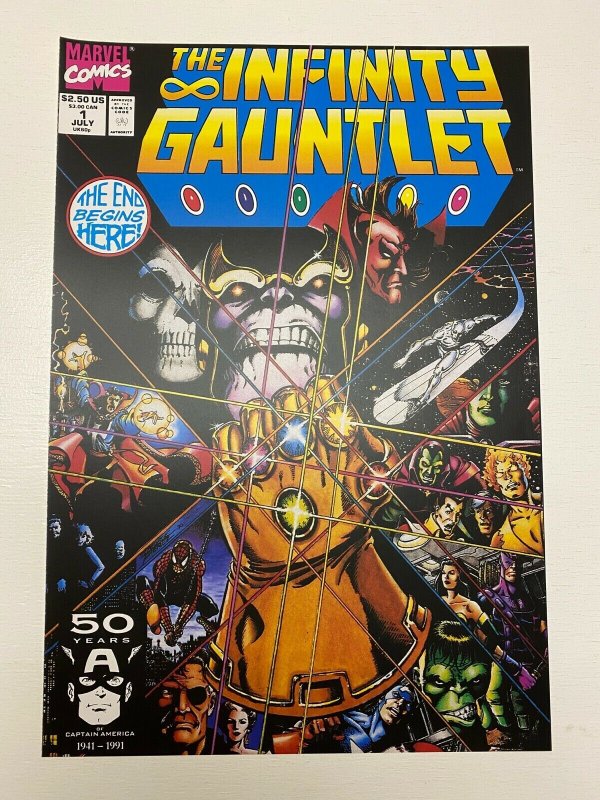 Infinity Gauntlet #1 Marvel Comics poster by George Perez