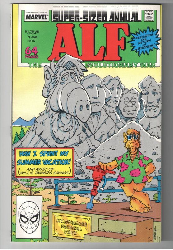 ALF #1 VF+(1988)NEWSSTAND!! 1st Print. AND Scarcer ALF Annual #1 NM 9.4