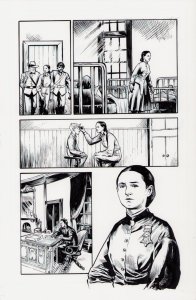 Civil War Clara Barton Nurse Who Started The Red Cross - Ink Art - Karl Moline