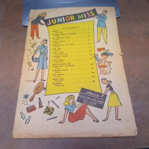 Junior Miss #25 Golden age timely 1947 cindy good girl art magazine teen humor