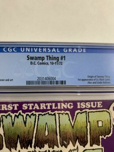 Swamp Thing 1 Cgc 9.0 Ow/w Pages 2031406004 Dc Comics Bronze Age