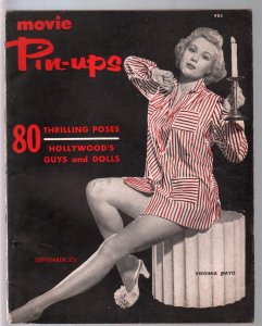 MAG: Movie Pin-ups 9/1953-Virginia Mayo-Mamie Van Doren-sweater girls-VG