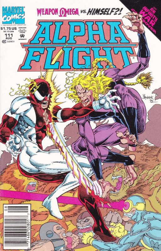 Alpha Flight (1st Series) #111 (Newsstand) FN ; Marvel | Infinity War Weapon Ome