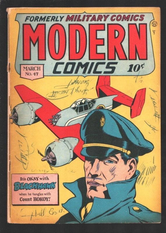 Modern #47 1946-Quality-Blackhawk by Reed Crandall-Death Patrol-Good Girl Art...