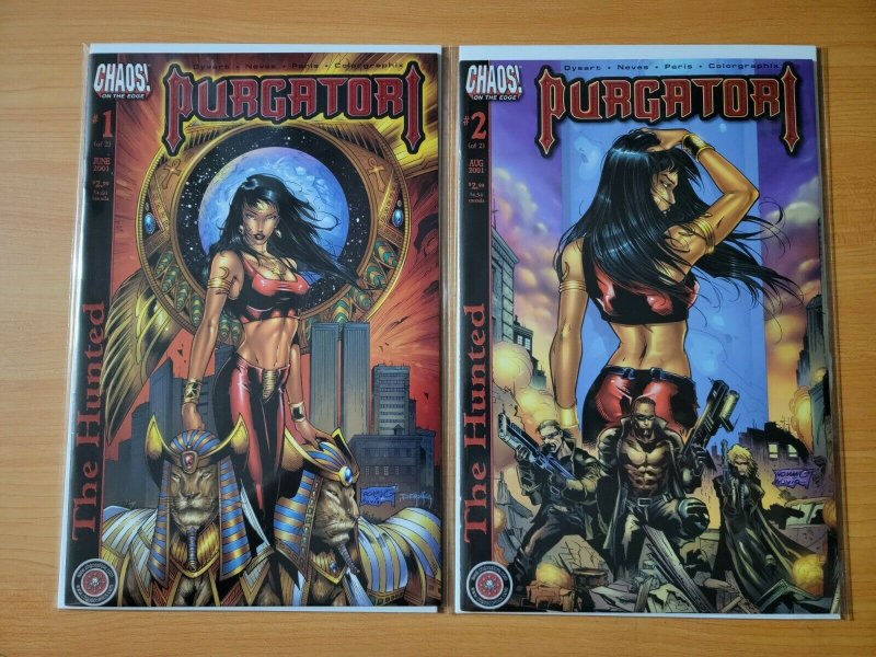 Purgatori The Hunted 1-2 Complete Set Run! ~ NEAR MINT NM ~ 2001 Chaos Comics