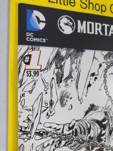 Mortal Kombat X #1 2nd Print Black and White Variant 2015 DC Comics