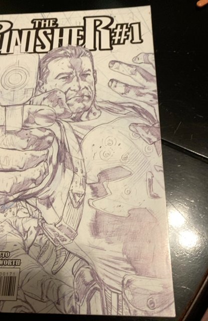 The Punisher #1 2nd Printing Variant - Bryan Hitch Sketch Cover (2011)