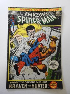 The Amazing Spider-Man #111 (1972) VG Cond centerfold detached bottom staple