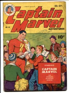 Captain Marvel Adventures #48 1945- SIVANA & STEAMBOAT  -VG-