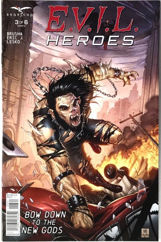 EVIL HEROES Comic Issue 3 — Cover B Variant — 2016 Zenescope Entertainment VF+ 