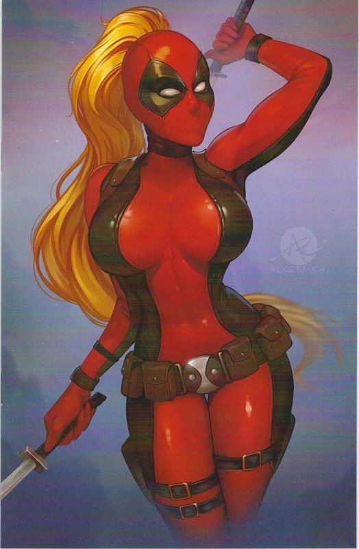 Totally Rad Halloween Alice Rauch Lady Deadpool Virgin Variant 4 Cover SET   NM