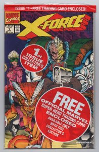 X-Force #1 Sealed Polybag w/Shatterstar Card (Marvel, 1991) VF/NM