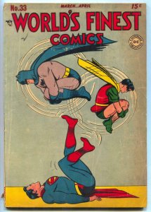 World's Finest Comics #33 1948- Tomahawk- Superman- Batman VG