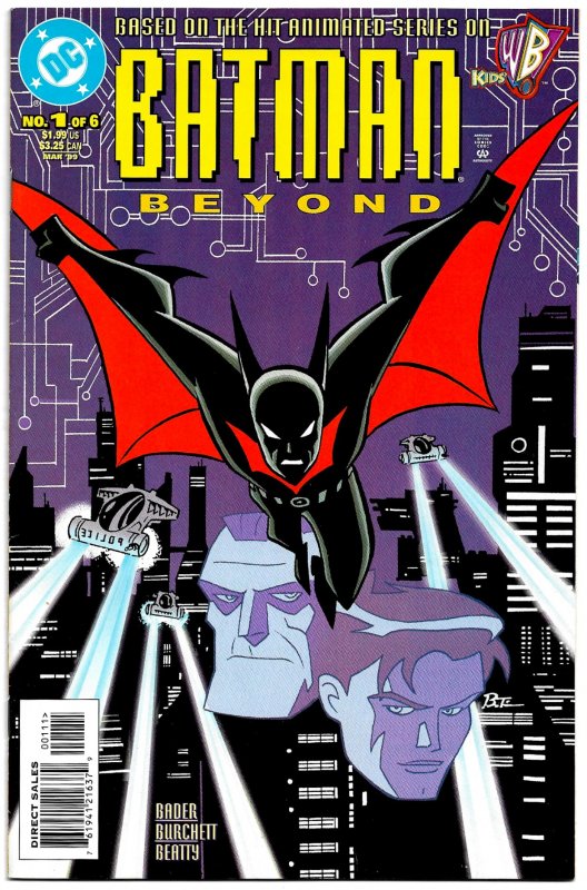 BATMAN BEYOND #1 (1999) Bruce Timm Cover - Direct Animated TV Show Adaptation