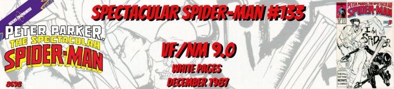 Spectacular Spider-Man 133 VF/NM 9.0 Marvel 1987