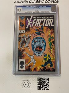 X-Factor # 6 CGC Graded 9.4 Marvel Comic Book 1st Full Apocalypse Appearance JH7