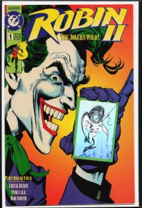 Robin II: The Joker's Wild! #1 Joker Close-Up Cover (1991)